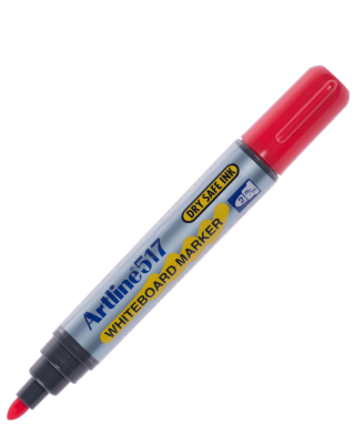 ปากกาไวท์บอร์ดหัวกลม Artline EK 517 สีแดง