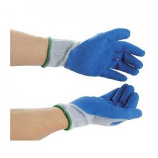 ถุงมือถักเคลือบยางธรรมชาติสีฟ้า MICROTEX รุ่น 300
