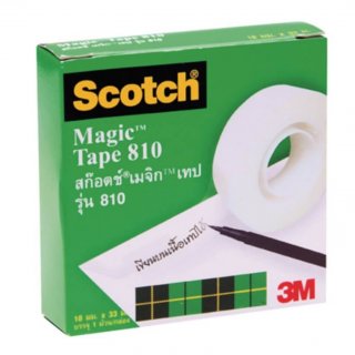 เทปขุ่น Scotch 810 Magic 1นิ้วx36หลา แกน1นิ้ว