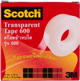เทปใส Scotch 600 1นิ้วx36หลา แกน1นิ้ว