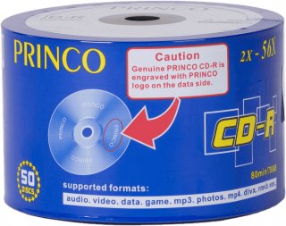 CD-R ชนิดแผ่นเปลือย PRINCO 2X-56X 700MB/80MIN