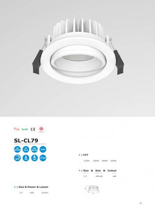 โคมไฟ LED Downlight รุ่น SL-CL79