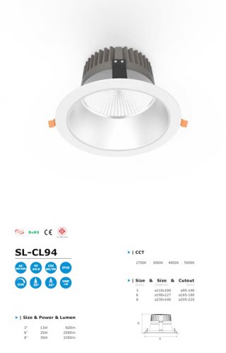 โคมไฟ LED Downlight รุ่น SL-CL94