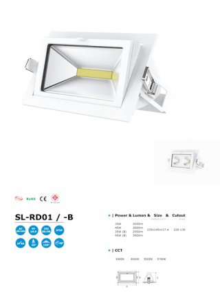 โคมไฟ LED Downlight รุ่น SL-RD01/-B