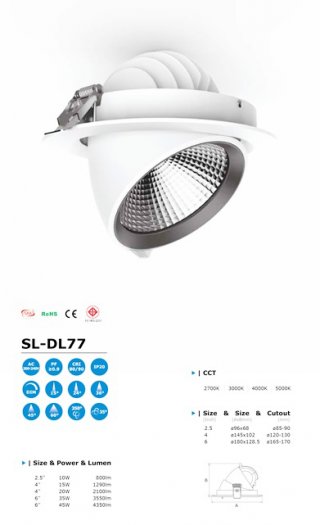 โคมไฟ LED Downlight รุ่น SL-DL77