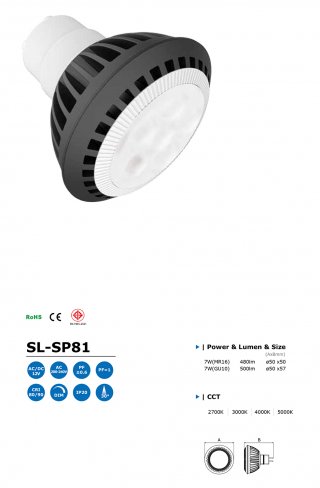 โคมไฟ LED Spot Light รุ่น SL-SP81