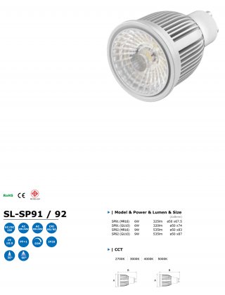 โคมไฟ LED Spot Light รุ่น SL-SP91/92