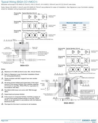 Signal Modules SIGA-CC1, SIGA-MCC1, SIGA-CC2 & SIGA-MCC2