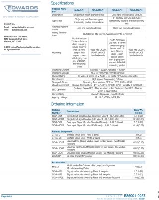 Signal Modules SIGA-CC1, SIGA-MCC1, SIGA-CC2 & SIGA-MCC2