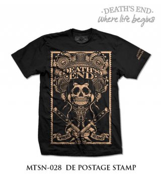 [S] เสื้อคอกลมสีดำ รหัส MTSN-028 DE POSTAGE STAMP