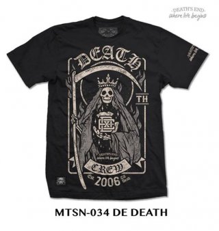 [M] เสื้อยืดคอกลมสีดำ รหัส MTSN-034 DE DEATH