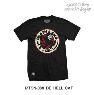 [L] เสื้อยืดคอกลมสีดำ รหัส MTSN-088 DE HELL CAT