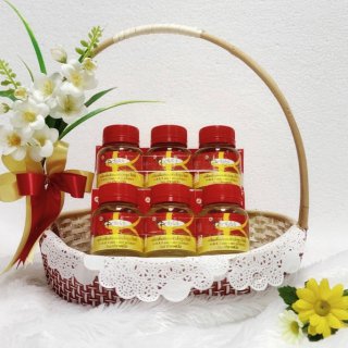 Basket set 6 bottles Bird’s nest beverage with rock sugar 70cc.