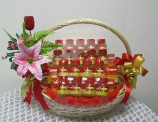 กระเช้า 18 ขวด เครื่องดื่มรังนก สูตรน้ำตาลกรวด 70cc.