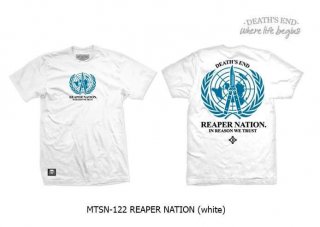 [L] เสื้อยืดสีขาว MTSN-122 REAPER NATION (White)