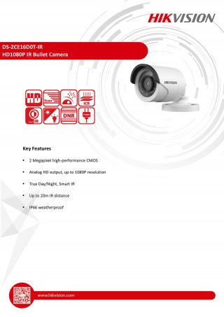 กล้องวงจรปิด CCTV HIKVISION DS-2CE16D0T-IR
