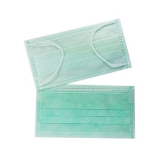Green 3 Ply Surgical Face Masks