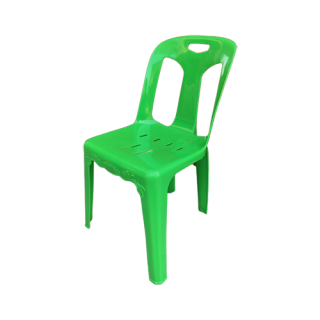 เก้าอี้พลาสติก มีพนักพิง เกรด A สีเขียว #182AG