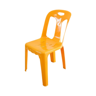 เก้าอี้โต๊ะจีนมีพนักพิง เกรด A สีเหลือง #182AY