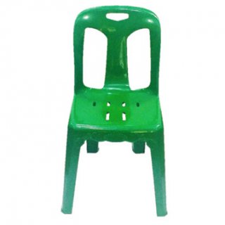 เก้าอี้พลาสติก มีพนักพิง สีเขียว #182MG