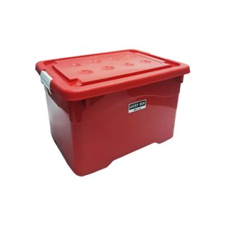กล่องพลาสติก 60 ลิตร สีแดง #214MR