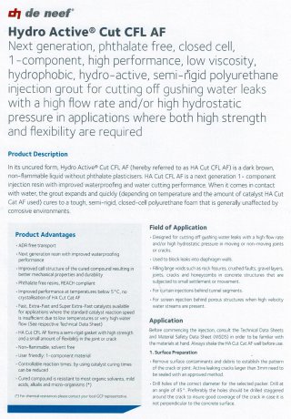 กันซึม Hydro Active® Cut CFL AF