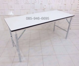 โต๊ะพับหน้าเมลามีนสีขาว หนา 19 มิล