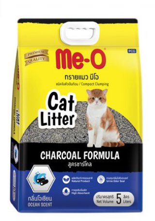 ทรายแมว มีโอ 5 ลิตร สูตรชาร์โคล กลิ่นโอเชียน 