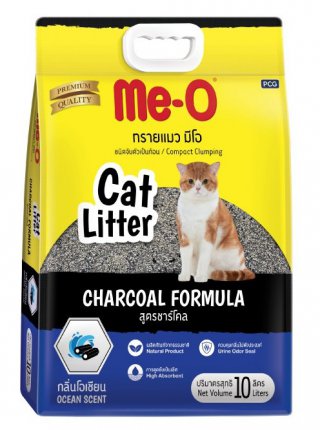 ทรายแมว มีโอ 10 ลิตร สูตรชาร์โคล กลิ่นโอเชียน 