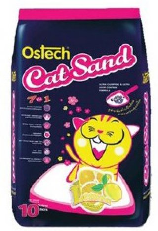 ทรายแมวเกรดพรีเมี่ยม Ostech 10L กลิ่นเลม่อน