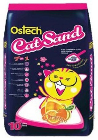 ทรายแมวเกรดพรีเมี่ยม Ostech 10L กลิ่นส้ม