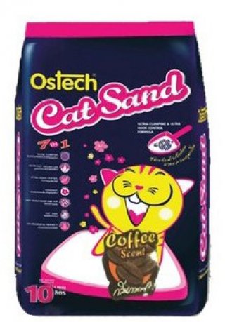 ทรายแมวเกรดพรีเมี่ยม Ostech 10L กลิ่นกาแฟ