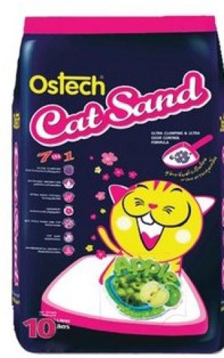 ทรายแมวเกรดพรีเมี่ยม Ostech 10L กลิ่นแอปเปิ้ล