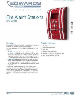 Fire Alarm Stations 270 Series