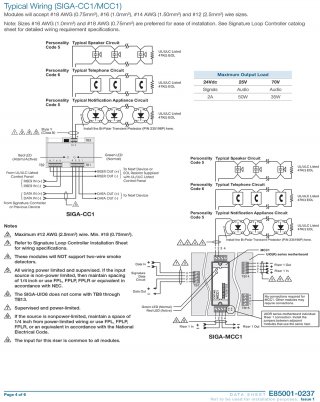 Signal Modules SIGA-CC1/MCC1/CC2/MCC2