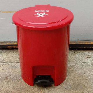 ถังขยะ แบบเหยียบ สีแดง ถังขยะในห้องน้ำ 6 ลิตร