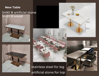 โต๊ะอาหารสี่เหลี่ยม Artificial Stone
