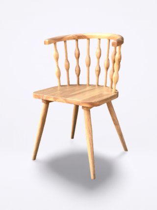 เก้าอี้ไม้หลังโอบ รหัส CW-48