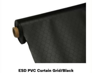 ESD PCV Grid Curtain Black ม่านป้องกันไฟฟ้าสถิต
