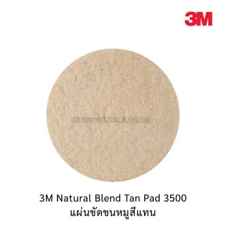 3M Natural Blend Tan Pad 3500 แผ่นขัดขนหมูสีแทน