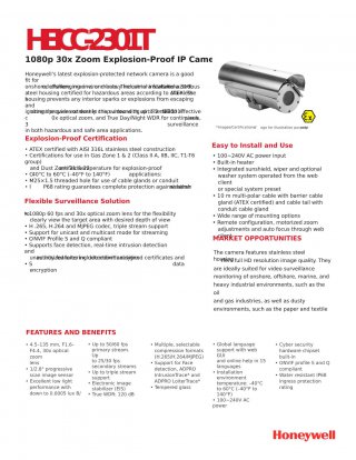 Honeywell Explosion-Proof Camera HEICC-2301T