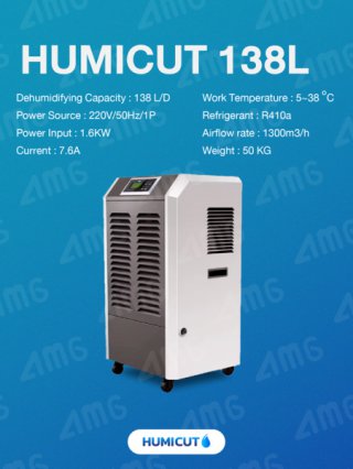 เครื่องลดความชื้นอุตสาหกรรม Humicut 138L