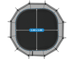 LARGE SQUARE Springfree Trampoline