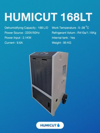 เครื่องลดความชื้นอุตสาหกรรม HUMICUT รุ่น 168LT