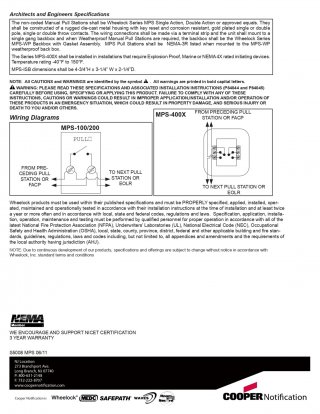 Wheelock Series MPS Manual Pull Stations