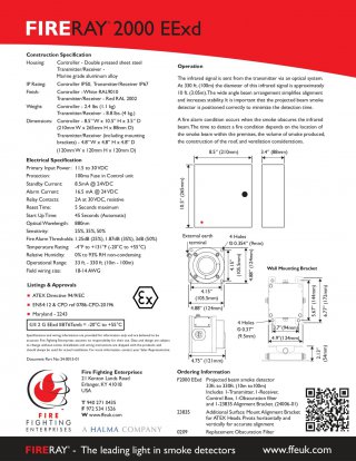 FIRERAY 2000 EExd ® Smoke Detection