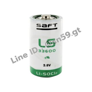 แบตเตอรีลิเธียม SAFT LS33600 3.6V