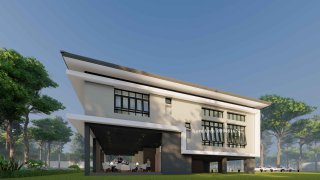 รับออกแบบโฮมออฟฟิศยกพื้นสูง