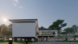 รับออกแบบโฮมออฟฟิศยกพื้นสูง