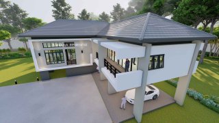 รับออกแบบโฮมออฟฟิศยกพื้นสูง